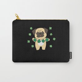 Pug Shamrocks Cute Animals For Happiness Carry-All Pouch
