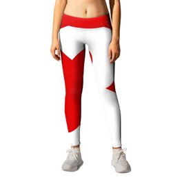 Number 3 (White & Red) Leggings