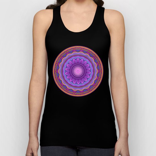 Colourful mandala with waves and tribal patterns Unisex Tank Top
