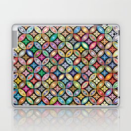Ornate Prismatic Floral Background. Laptop Skin