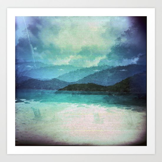 Tropical Island Multiple Exposure Art Print