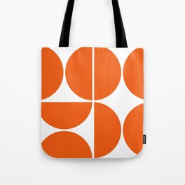 Mid Century Modern Orange Square Tote Bag