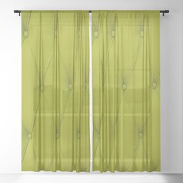 Quilted Chartreuse Sheer Curtain