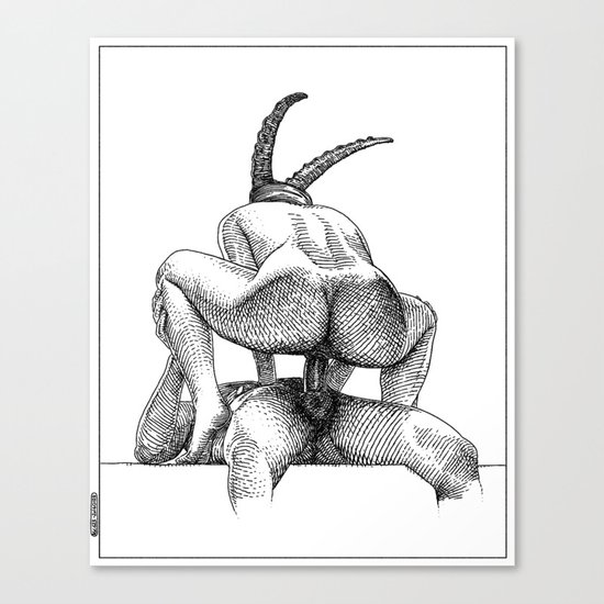 asc 623 - Le sacrifice du bouc (The performers I) First draft Canvas Print