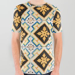 Vintage azulejos, traditional Portuguese tiles All Over Graphic Tee