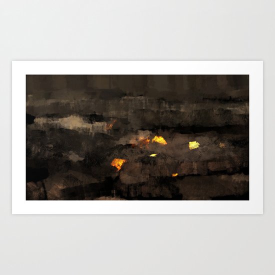 Abstract Landscape Nature Texture Lava Fire Geology Digital