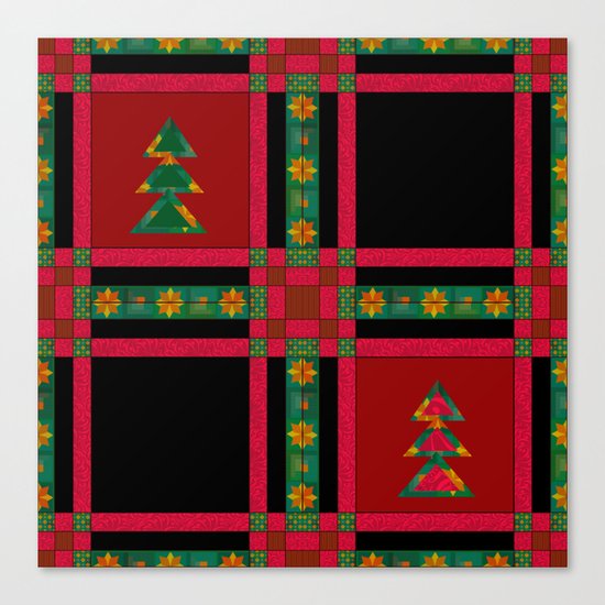 Christmas. Patchwork . Canvas Print