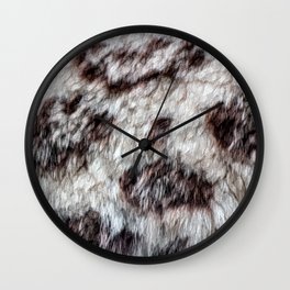 Snow leopard fur Wall Clock