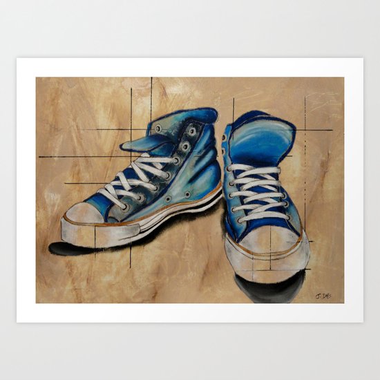 Blue Shoes Art Print