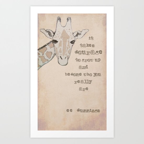 Giraffe for Kelly Art Print