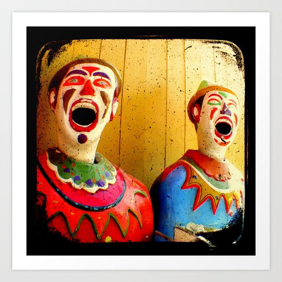 Carnival Clowns Art Print