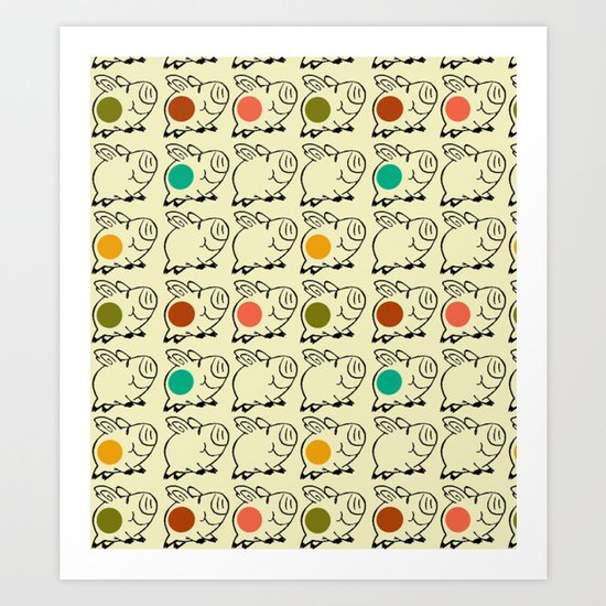 pigs Art Print