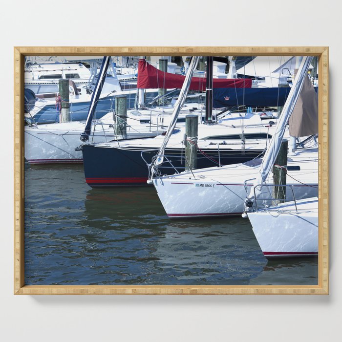 Annapolis Harbor X Nautical Art Serving Tray