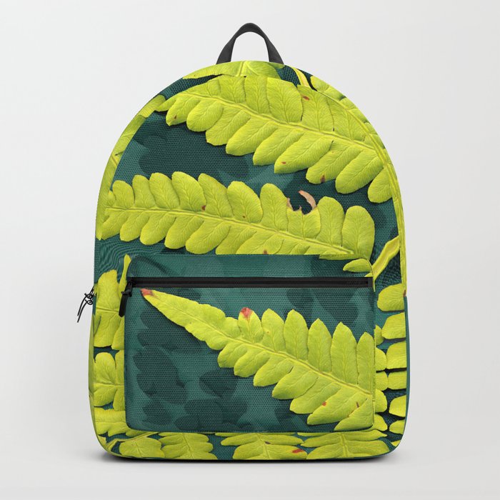 From the forest - lime green on teal Backpack