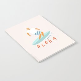 Surfer aloha poster Notebook