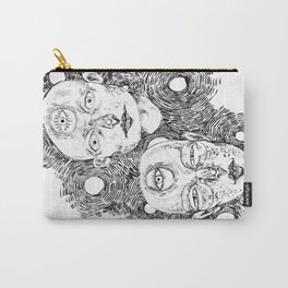 Twins Carry-All Pouch | Scary, Black and White, People, Illustration 