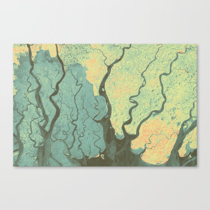 Colorful Estuary - Bangladesh Canvas Print