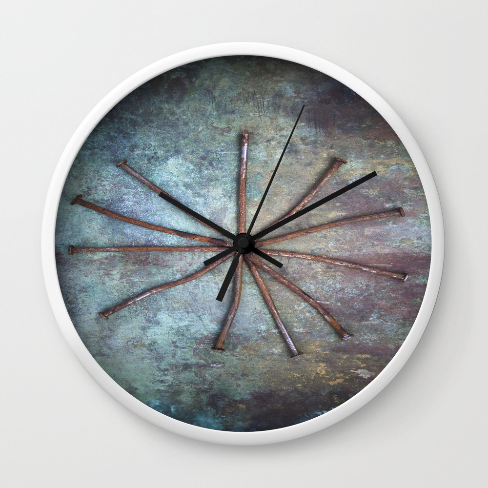 Circle Of Nails Wall Clock By Mariaheyens Society6