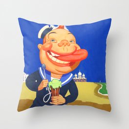 Oh, I do like to be beside the Seaside. Throw Pillow