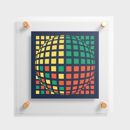 3D Spherical Cubic Illusion Floating Acrylic Print