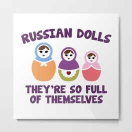 Russian Dolls Metal Print | Vector, Illustration, Funny 