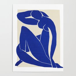 Matisse Blue Cut Outs - Blue Nude I Poster