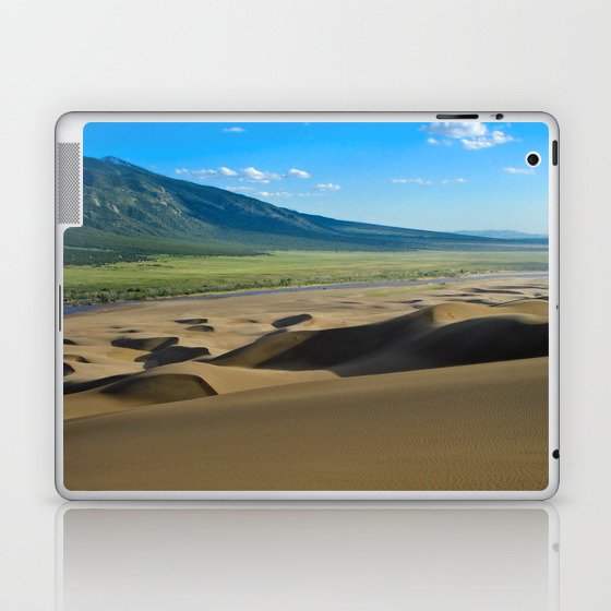 Great Sand Dunes against mountains Laptop & iPad Skin
