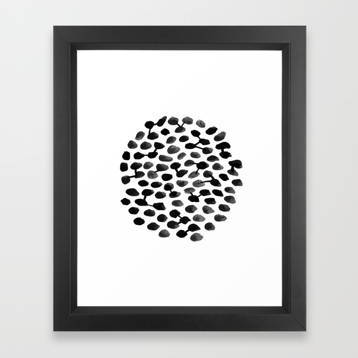Brooks Black And White Minimal India Ink Watercolor Painting