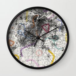 City Map of Overland Park, USA Wall Clock