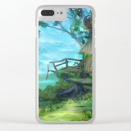 Cliffside Observatory Clear iPhone Case