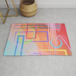 Abstract Stroke of Life (D162) Area & Throw Rug