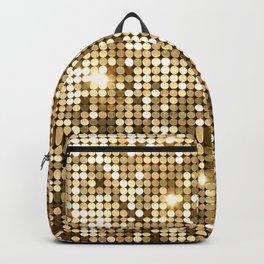 Golden Metallic Glitter Sequins Backpack | Goldenglitter, Glitter, Metallic, Texture, Style, Sparkles, Sequence, Glamour, Photo, Modern 