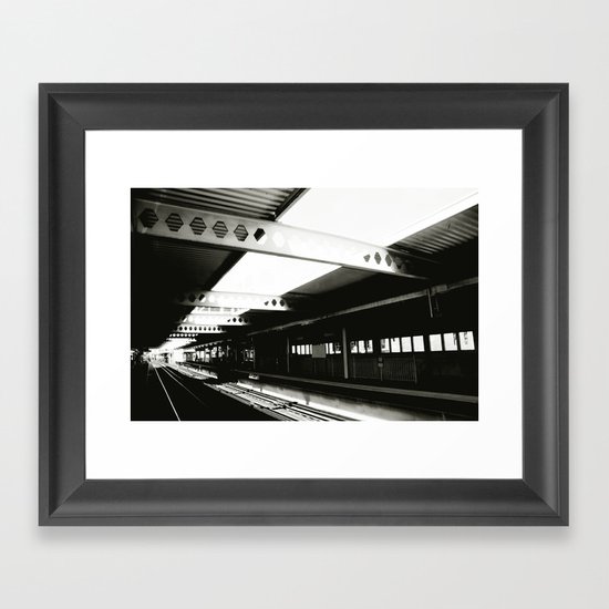 blue line Framed Art Print