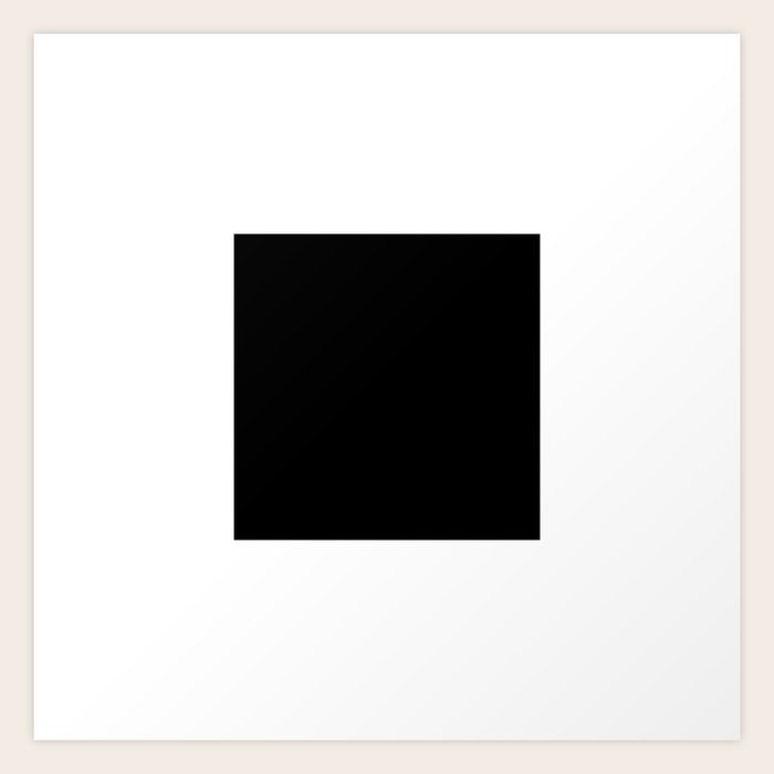 Minimalist Black Square Art Print by Modern Home Society6