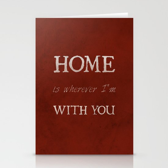 "Home" Print Stationery Cards