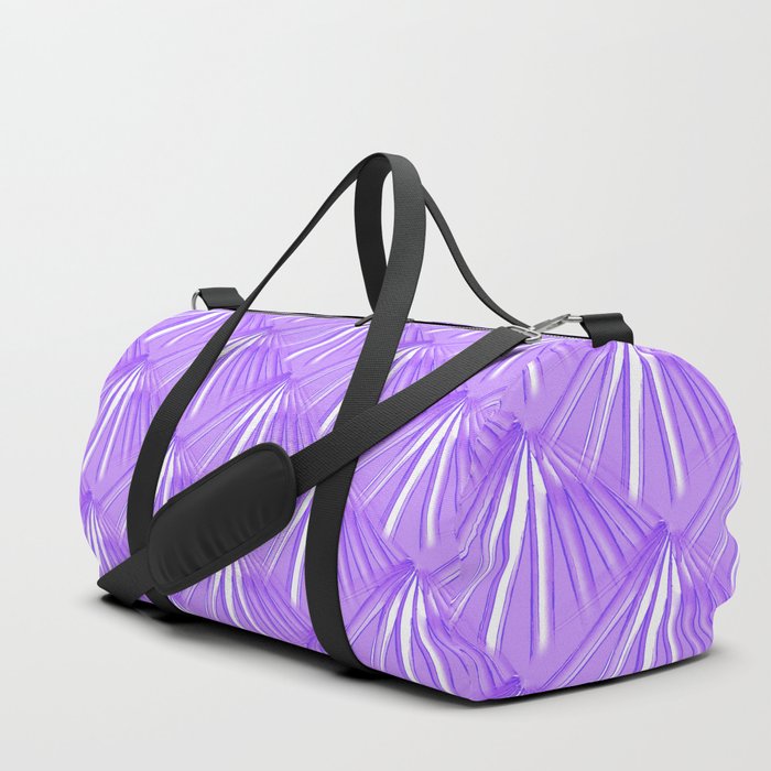 Art Deco Tropical Beach Palm Vacation Vector Purple Tones Duffle Bag
