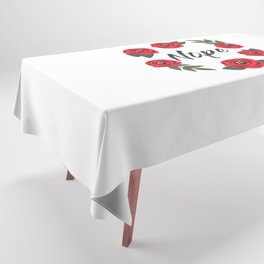 Nope, Funny Pretty Floral, Quote Tablecloth