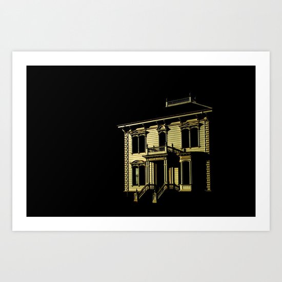 Alone at Full Moon Art Print