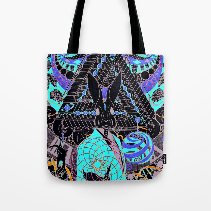 "How Far Does This Rabbithole Go?" Tote Bag