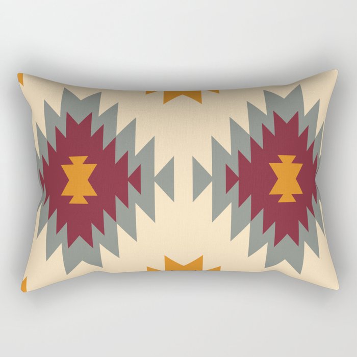Aztec Southwestern pattern Navajo ornament Tribal Native American print Rectangular Pillow