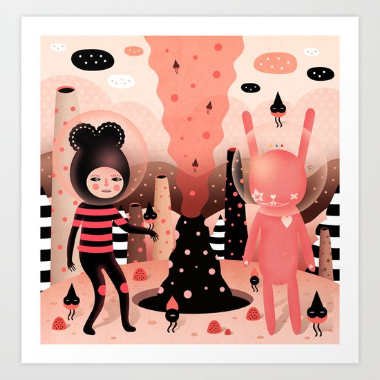 The magical mountain we shared - Muxxi X Paul Pierrot Art Print