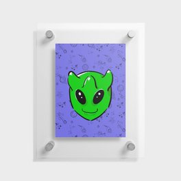 Green Little Alien Floating Acrylic Print