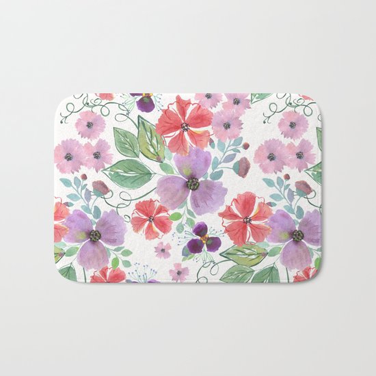 Floral pattern 7 Bath Mat