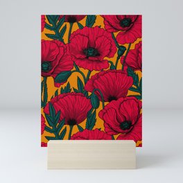 Red poppy garden    Mini Art Print