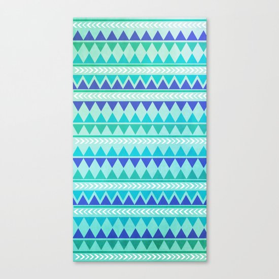 Winter Aztec Pattern Canvas Print