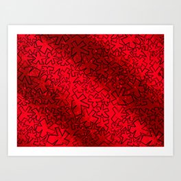 Red Warm Gradient Pattern  Art Print