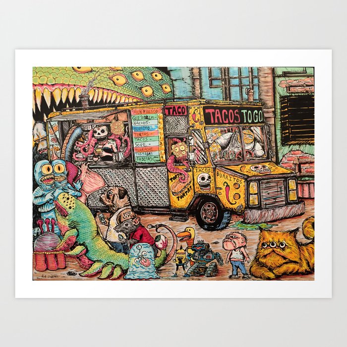 Taco Truck Art Print