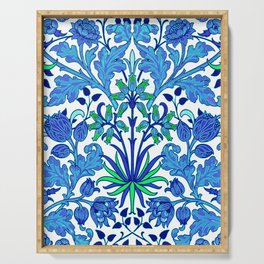 William Morris Hyacinth Print, Cobalt and Navy Blue Serving Tray