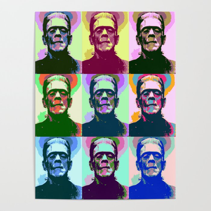 Frankenstein Pop Art Poster