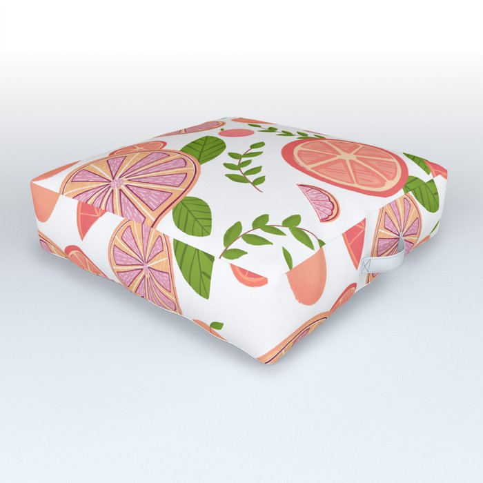 Citrus - Pink Outdoor Floor Cushion